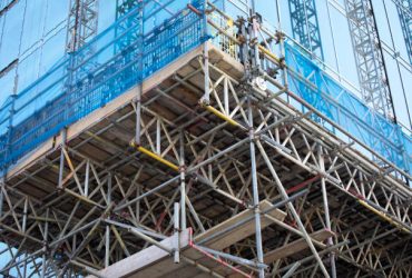 Construction site of a modern city buidling